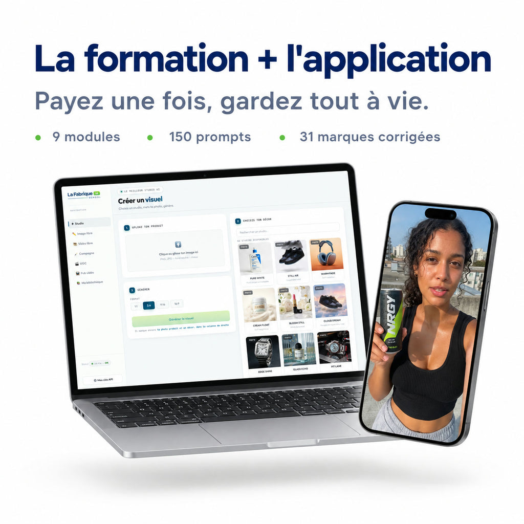 La formation et l'application incluses, payées une seule fois