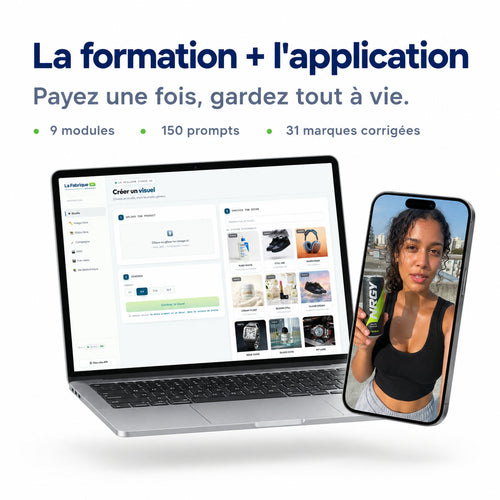 La formation et l'application incluses, payées une seule fois